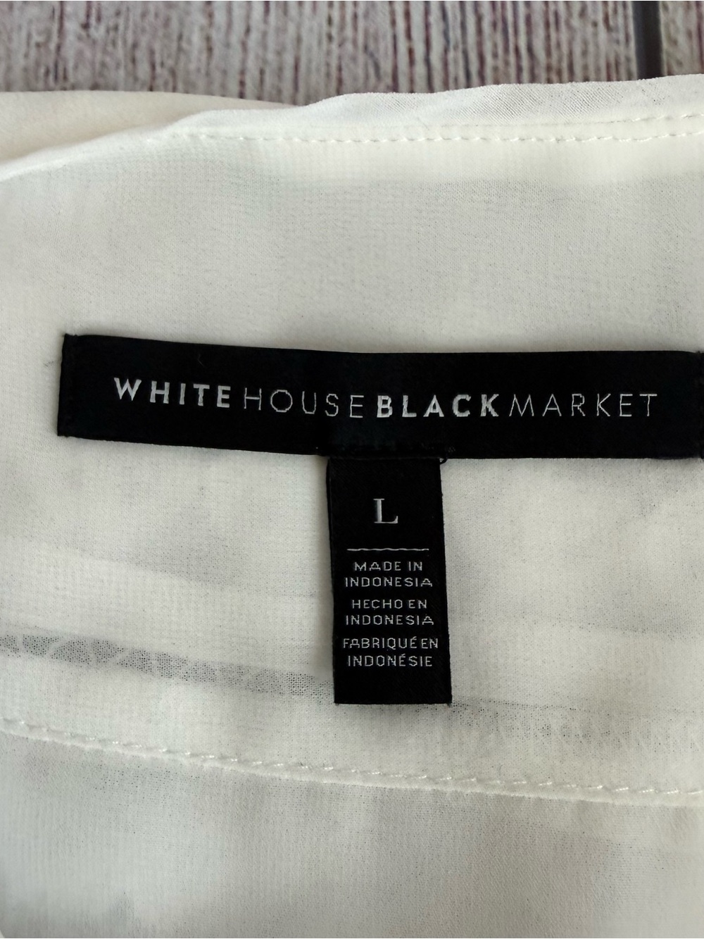 WHBM White House Black Market White Intricate Front Sleeveless Blouse Top Large - Picture 5 of 8